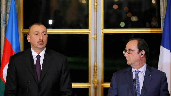 François Hollande -  İlham Aliyev - Sputnik Türkiye