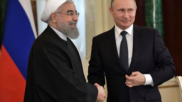 İran Cumhurbaşkanı Hasan Ruhani ve Rusya Devlet Başkanı Vladimir Putin - Sputnik Türkiye