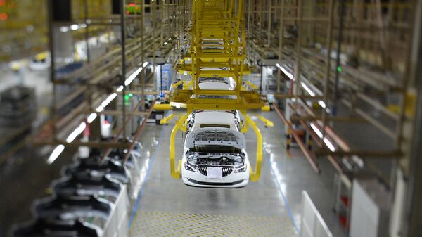 General Motors'a ait bir otomobil fabrikası - Sputnik Türkiye
