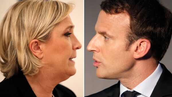 Marine Le Pen ve Emmanuel Macron - Sputnik Türkiye
