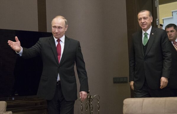 Erdoğan ve Putin, Soçi'de görüştü - Sputnik Türkiye