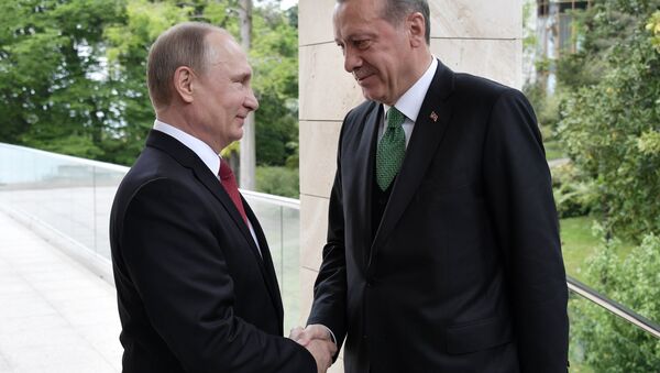 Rusya Devlet Başkanı Vladimir Putin- Cumhurbaşkanı Recep Tayyip Erdoğan - Sputnik Türkiye