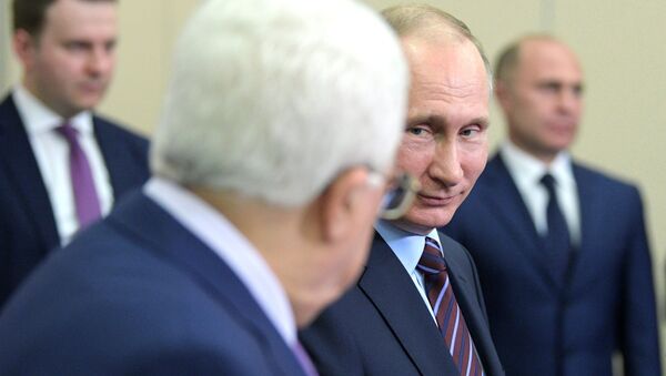 Rusya Devlet Başkanı Vladimir Putin- Filistin lideri Mahmud Abbas - Sputnik Türkiye