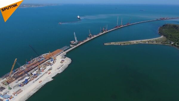 Kırım Köprüsünün inşaatı tam hızla sürüyor - Sputnik Türkiye