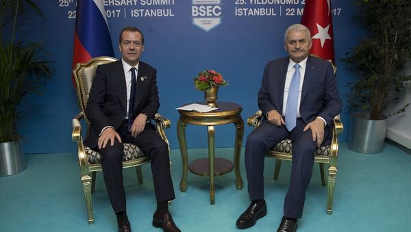 Başbakan Binali Yıldırım-Rusya Başbakanı Dmitriy Medvedev - Sputnik Türkiye