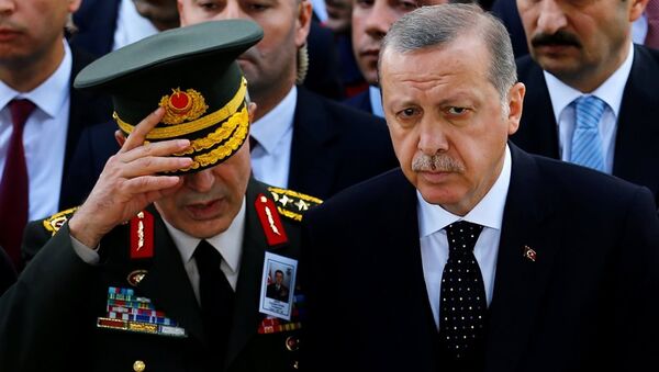 Genelkurmay Başkanı Hulusi Akar - Cumhurbaşkanı Recep Tayyip Erdoğan - Sputnik Türkiye