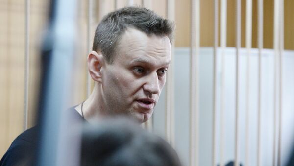 Politician Alexei Navalny during a hearing at Moscow's Tverskoi District Court as the court considers the administrative case against Navalny over organization of an unauthorized rally in downtown Moscow - Sputnik Türkiye