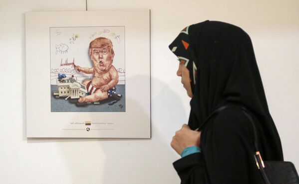 İran’da Trump’la 'dalga geçen' karikatür yarışması - Sputnik Türkiye
