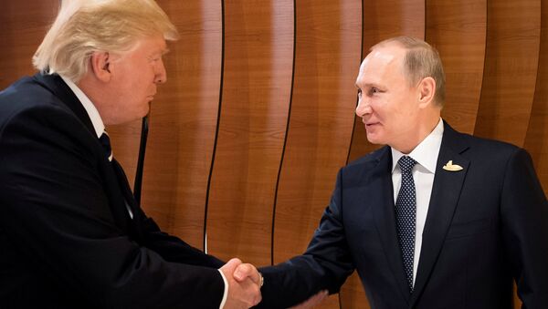 Rusya Devlet Başkanı Vladimir Putin ile ABD Başkanı Donald Trump G20 Zirvesi'nde - Sputnik Türkiye