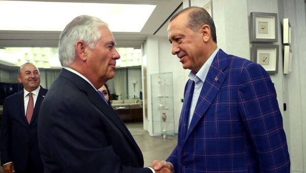 Rex Tillerson - Recep Tayyip Erdoğan - Sputnik Türkiye