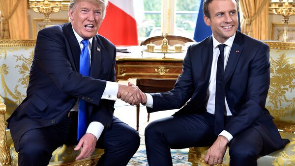 ABD Donald Trump- Fransa Cumhurbaşkanı Emmanuel Macron - Sputnik Türkiye