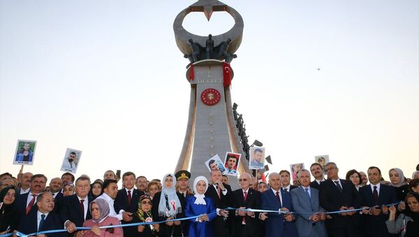 Cumhurbaşkanı Recep Tayyip Erdoğan, 15 Temmuz Şehitler Abidesi açılış töreni - Sputnik Türkiye