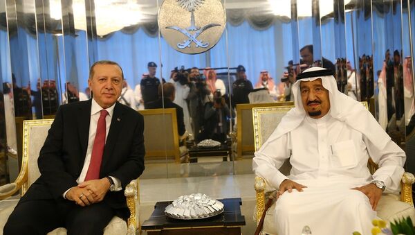 Cumhurbaşkanı Recep Tayyip Erdoğan- Suudi Arabistan Kralı Selman bin Abdülaziz - Sputnik Türkiye