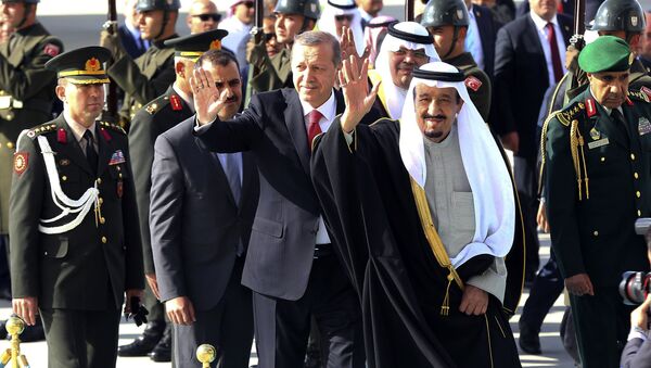 Cumhurbaşkanı Recep Tayyip Erdoğan-Suudi Arabistan Kralı Salman bin Abdülaziz - Sputnik Türkiye