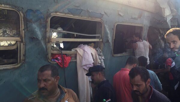 Mısır'ın İskenderiye kentinde yaşanan tren kazasından - Sputnik Türkiye