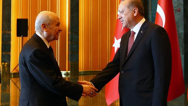 Cumhurbaşkanı Recep Tayyip Erdoğan- MHP Genel Başkanı Devlet Bahçeli - Sputnik Türkiye