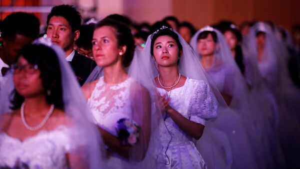 Güney Kore'de 4 bin çiftlik  toplu düğün - Sputnik Türkiye