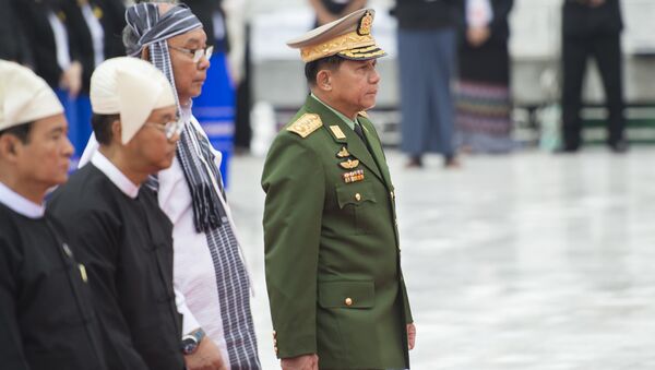 Myanmar Genelkurmay Başkanı Min Aung Hlaing - Sputnik Türkiye