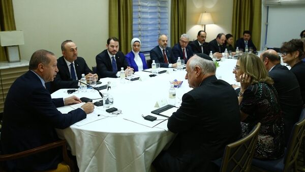 Cumhurbaşkanı Recep Tayyip Erdoğan, ABD'de Yahudi kuruluşların temsilcileriyle - Sputnik Türkiye