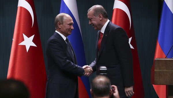 Rusya Devlet Başkanı Vladimir Putin ve Cumhurbaşkanı Recep Tayyip Erdoğan - Sputnik Türkiye