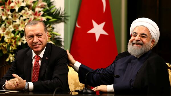 Cumhurbaşkanı Recep Tayyip Erdoğan- İran Cumhurbaşkanı Hasan Ruhani - Sputnik Türkiye