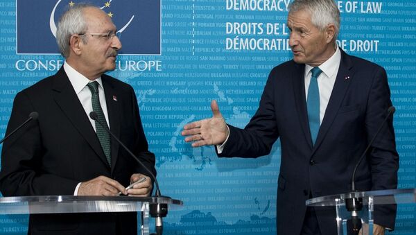 CHP Genel Başkanı Kemal Kılıçdaroğlu ve Avrupa Konseyi Genel Sekreteri Thorbjorn Jagland - Sputnik Türkiye