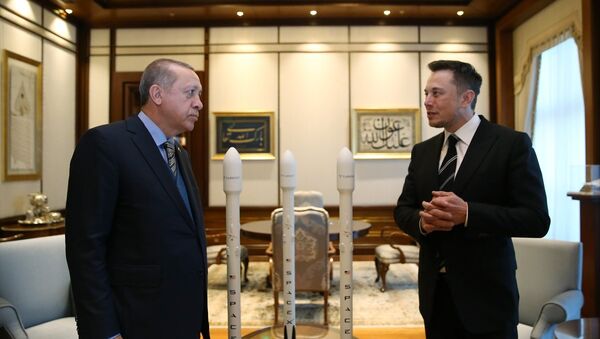 Cumhurbaşkanı Recep Tayyip Erdoğan ve Space X şirketinin kurucusu Elon Musk - Sputnik Türkiye