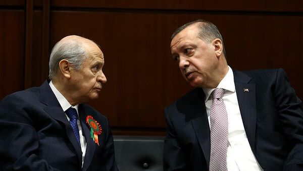 Devlet Bahçeli-Recep Tayyip Erdoğan - Sputnik Türkiye