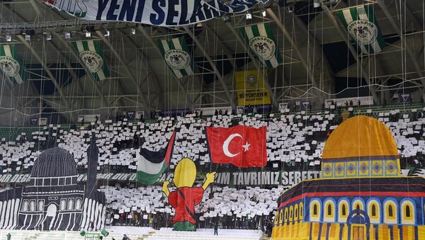Konyaspor tribünlerinden Kudüs'e destek - Sputnik Türkiye