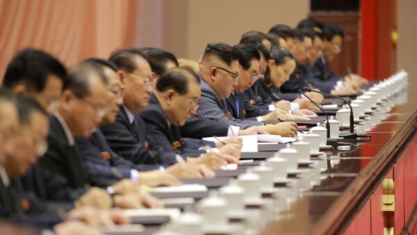 Kuzey Kore lideri Kim Jong-un, Kore İşçi Partisi konferansında - Sputnik Türkiye