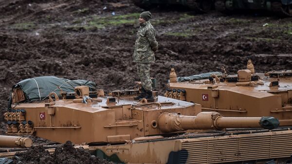TSK Afrin Alman üretimi Leopard tankları - Sputnik Türkiye