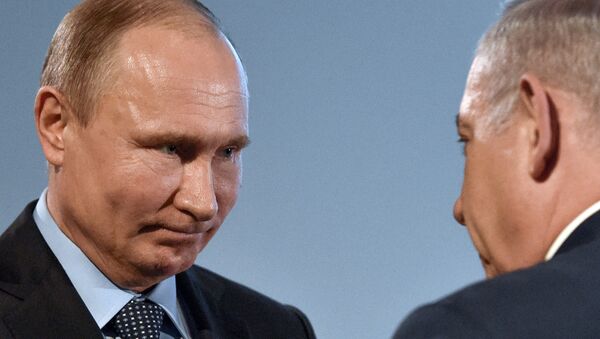 Vladimir Putin Benyamin Netanyahu Moskova 29 Ocak 2018 - Sputnik Türkiye