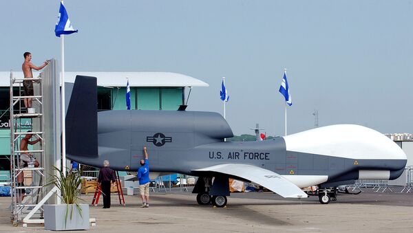 ABD yapımı RQ-4A Global Hawk tipi stratejik insansız hava aracı - Sputnik Türkiye