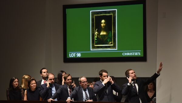 Leonardo da Vinci Salvator Mundi Christie's New York $450.3 million müzayede rekor - Sputnik Türkiye