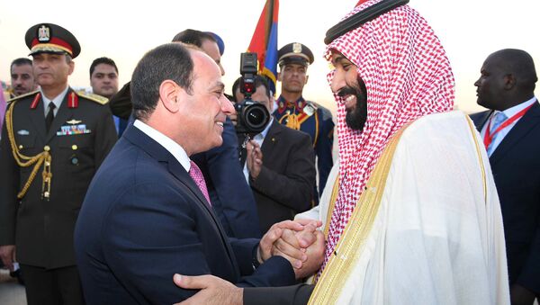 Suudi Arabistan Veliaht Prensi Muhammed bin Selman ile Mısır Cumhurbaşkanı Abdulfettah Sisi - Sputnik Türkiye