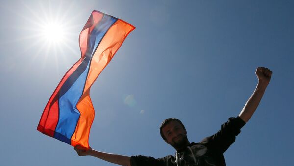 Ermenistan'daki gösteriler - Sputnik Türkiye