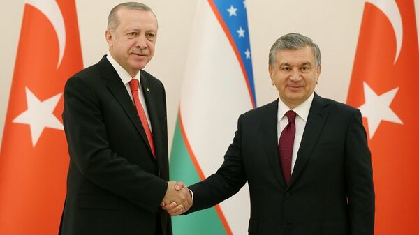 Cumhurbaşkanı Recep Tayyip Erdoğan - Özbekistan Cumhurbaşkanı Şevket Mirziyoyev - Sputnik Türkiye