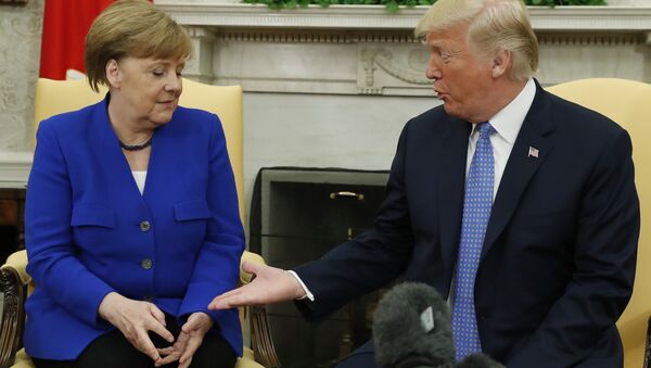 Beyaz Saray'da ikinci Merkel-Trump görüşmesi  - Sputnik Türkiye