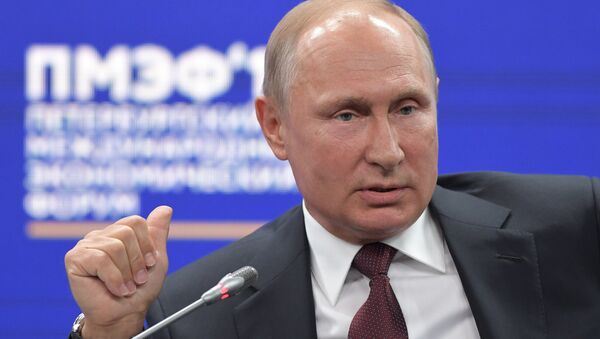 Rusya Devlet Başkanı Vladimir Putin- SPIEF - Sputnik Türkiye