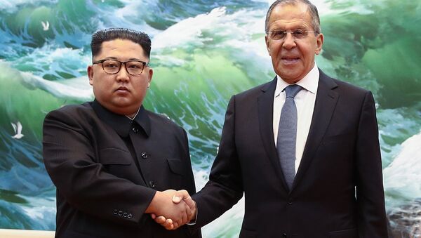 Kuzey Kore lideri Kim Jong-un- Rusya Dışişleri Bakanı Sergey Lavrov - Sputnik Türkiye