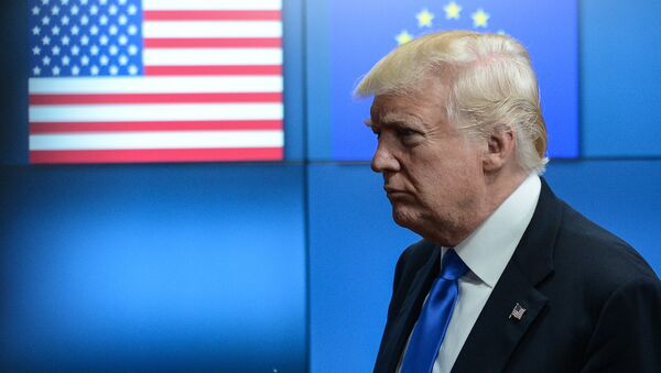 US President Donald Trump meets with EU leaders in Brussels - Sputnik Türkiye