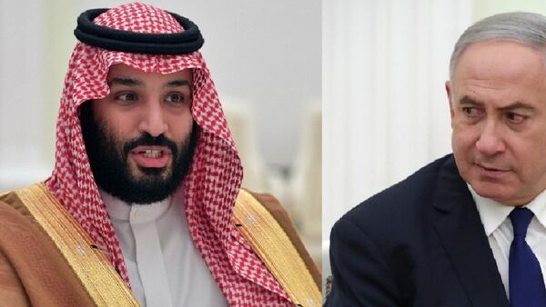 Saudi Crown Prince Mohammad bin Salman Al Saud (L) and Israeli Prime Minister Benjamin Netanyahu - Sputnik Türkiye