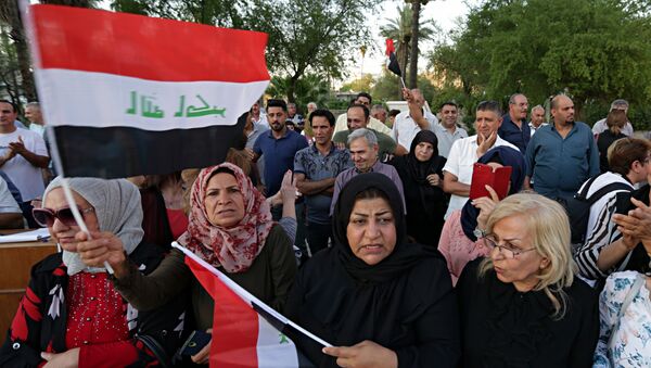 Irak'In başkenti Bağdat'da protestolar - Sputnik Türkiye