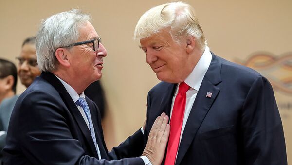 Juncker ile Trump - Sputnik Türkiye