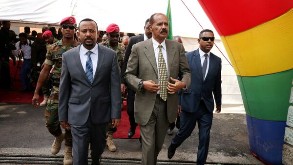 Eritre Devlet Başkanı Isaias Afwerki-Etiyopya Başbakanı Abiy Ahmed - Sputnik Türkiye