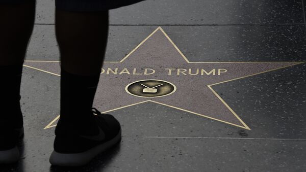 (File) Republican presidential candidate frontrunner Donald Trump's star on the Hollywood Walk of Fame in seen, September 10, 2015 in Hollywood, California - Sputnik Türkiye