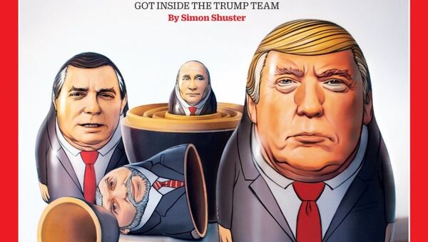 Time dergisinin ‘Çarın tüm adamları’ kapağında Rusya Devlet Başkanı Vladimir Putin ve ABD Başkanı Donald Trump - Sputnik Türkiye