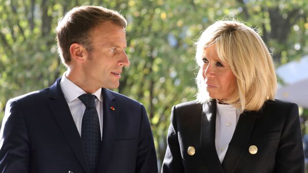 Emmanuel Macron-Brigitte Macron  - Sputnik Türkiye