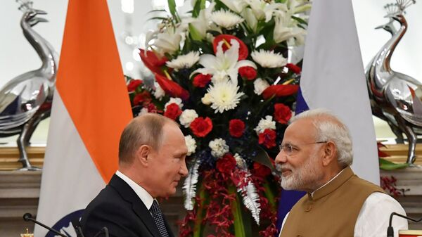 Rusya Devlet Başkanı Vladimir Putin- Hindistan Başbakanı Narendra Modi - Sputnik Türkiye