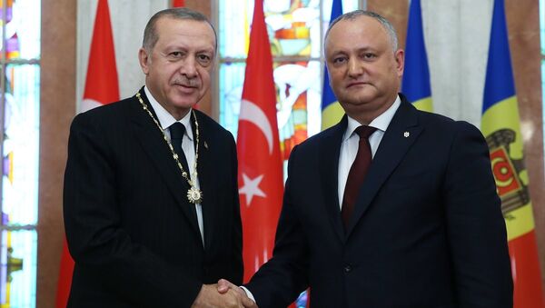 Moldova Cumhurbaşkanı Dodon- Cumhurbaşkanı Recep Tayyip Erdoğan - Sputnik Türkiye
